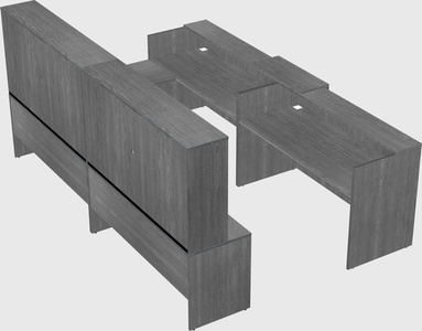 Shared one sided u-shaped reception desk