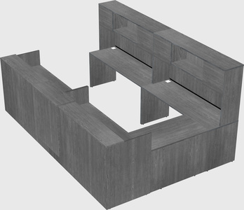 Shared one sided u-shaped reception desk