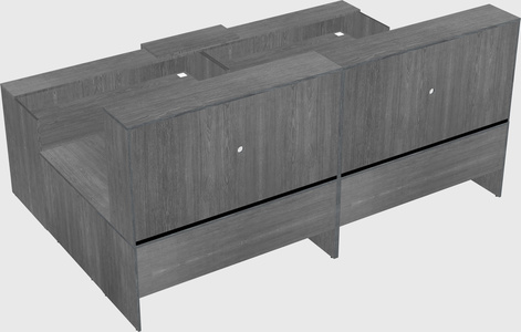 Shared one sided u-shaped reception desk