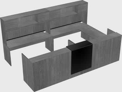 Shared one sided u-shaped reception desk