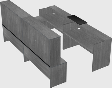 Shared one sided u-shaped reception desk