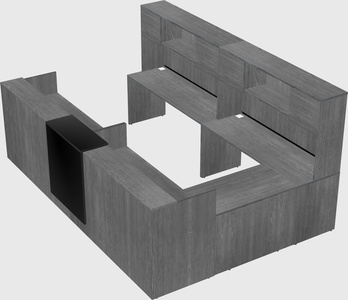 Shared one sided u-shaped reception desk