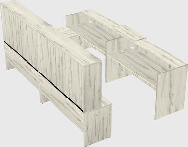 Shared one sided u-shaped reception desk