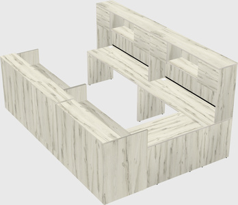Shared one sided u-shaped reception desk