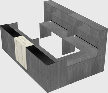 Shared one sided u-shaped reception desk