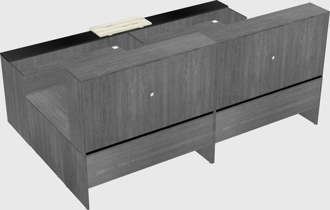Shared one sided u-shaped reception desk