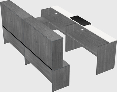 Shared one sided u-shaped reception desk