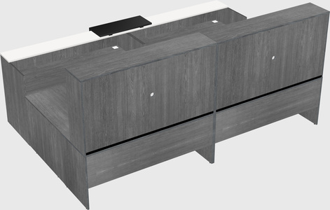 Shared one sided u-shaped reception desk