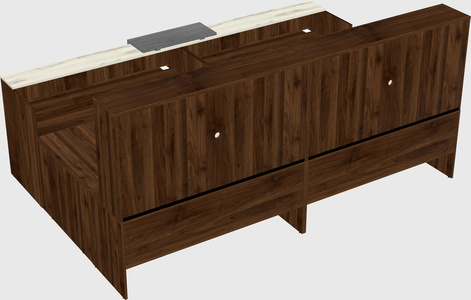 Shared one sided u-shaped reception desk