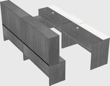 Shared one sided u-shaped reception desk