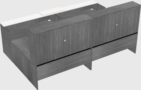 Shared one sided u-shaped reception desk