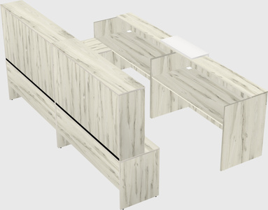 Shared one sided u-shaped reception desk