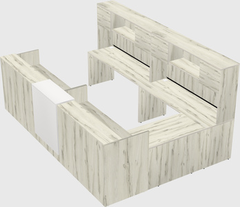 Shared one sided u-shaped reception desk