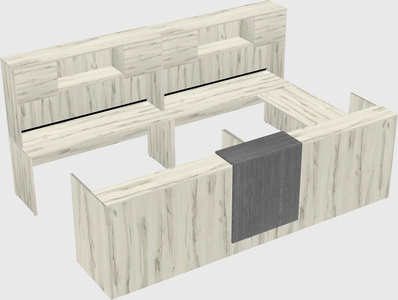Shared one sided u-shaped reception desk