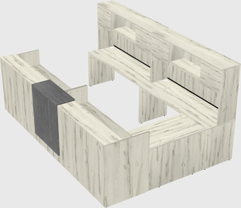 Shared one sided u-shaped reception desk