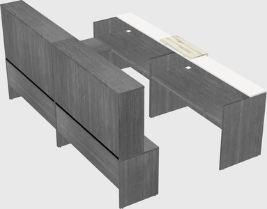 Shared one sided u-shaped reception desk