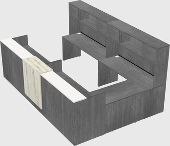 Shared one sided u-shaped reception desk