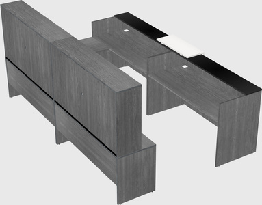 Shared one sided u-shaped reception desk