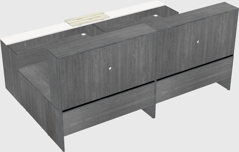Shared one sided u-shaped reception desk