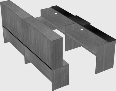 Shared one sided u-shaped reception desk
