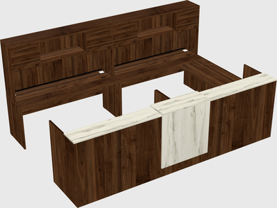 Shared one sided u-shaped reception desk