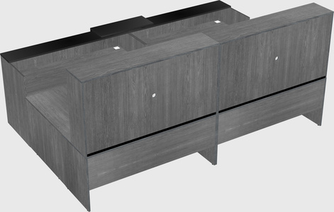 Shared one sided u-shaped reception desk