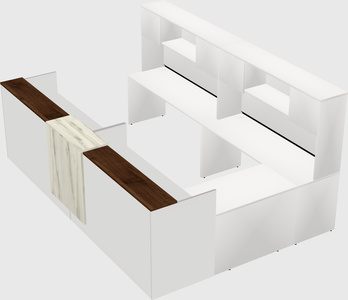 Shared one sided u-shaped reception desk