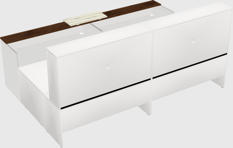 Shared one sided u-shaped reception desk