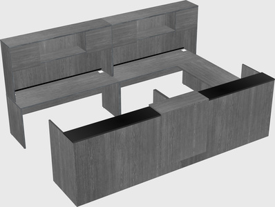 Shared one sided u-shaped reception desk
