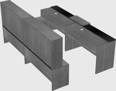 Shared one sided u-shaped reception desk