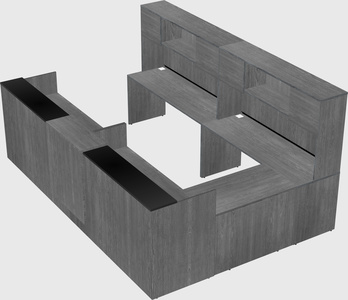 Shared one sided u-shaped reception desk