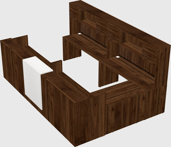 Shared one sided u-shaped reception desk