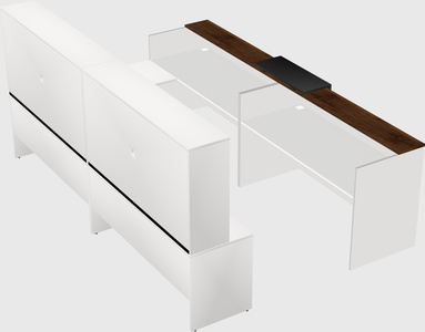 Shared one sided u-shaped reception desk