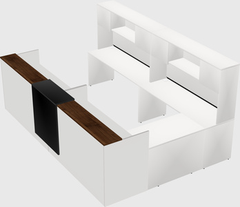 Shared one sided u-shaped reception desk