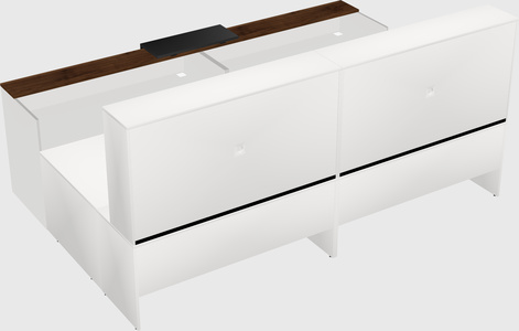 Shared one sided u-shaped reception desk