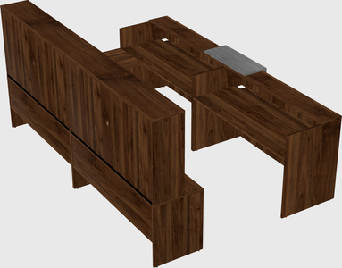 Shared one sided u-shaped reception desk