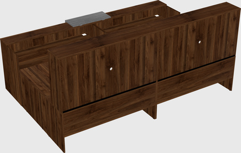 Shared one sided u-shaped reception desk