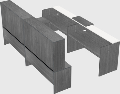 Shared one sided u-shaped reception desk