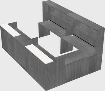 Shared one sided u-shaped reception desk