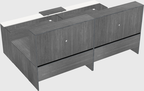 Shared one sided u-shaped reception desk