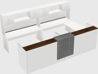 Shared one sided u-shaped reception desk