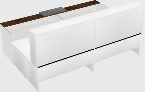 Shared one sided u-shaped reception desk
