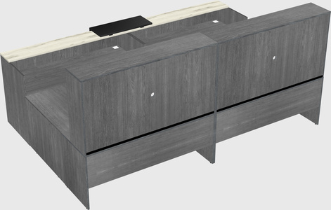 Shared one sided u-shaped reception desk
