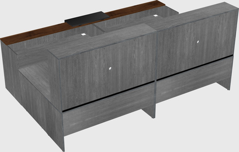 Shared one sided u-shaped reception desk