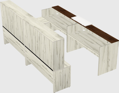 Shared one sided u-shaped reception desk