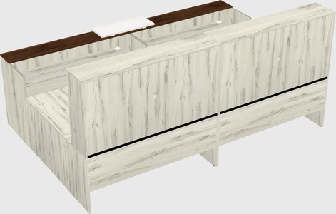 Shared one sided u-shaped reception desk
