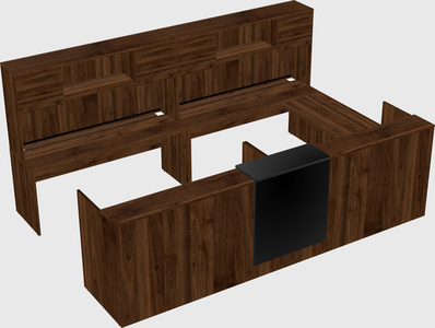Shared one sided u-shaped reception desk