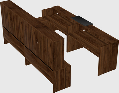 Shared one sided u-shaped reception desk