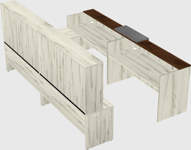 Shared one sided u-shaped reception desk