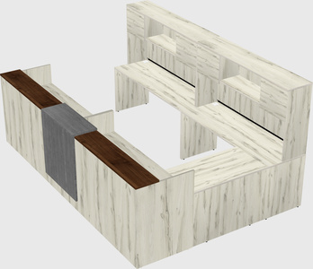 Shared one sided u-shaped reception desk